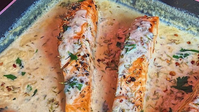 Creamy Garlic Butter Tuscan Salmon Recipe