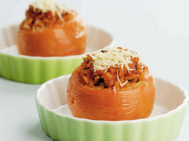 Basil Rice Stuffed Tomatoes Yummyph 0377