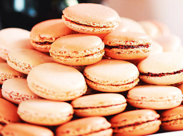 Macarons aux framboises