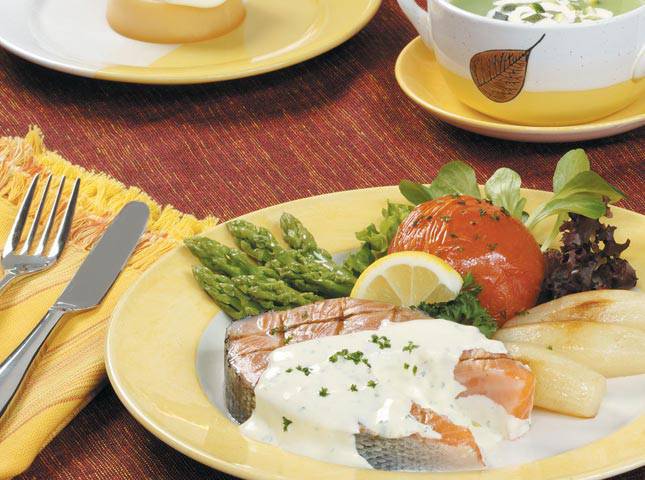 Alaska Grilled Salmon ala Crema