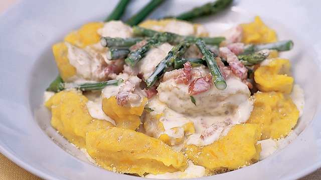 Potato-Squash Gnocchi Carbonara Recipe