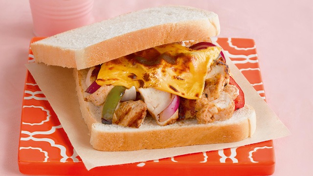 Yogurt Chicken Kebab Cheese Melt