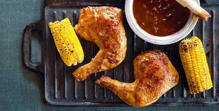 grilled chicken with pineapple barbecue sauce