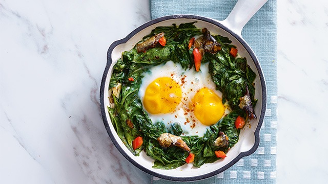 Baked Eggs with Sardines Recipe