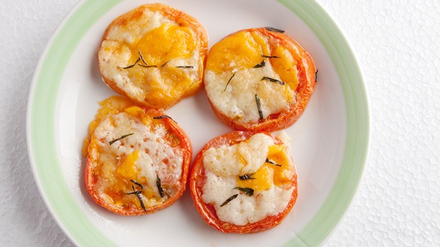 Three-Cheese Baked Tomatoes Recipe