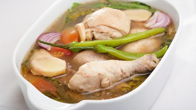 The chicken version of the sinigang is also called sinampalukan.
