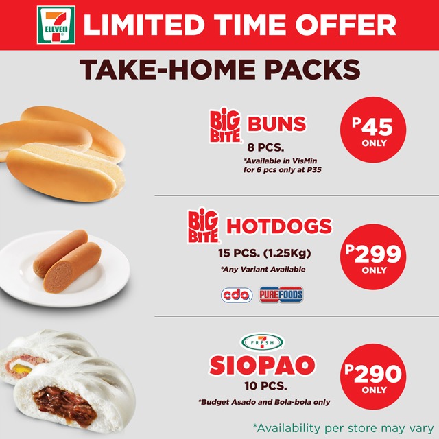 7 Eleven Take Home Packs Of Their Hotdogs and Siopao