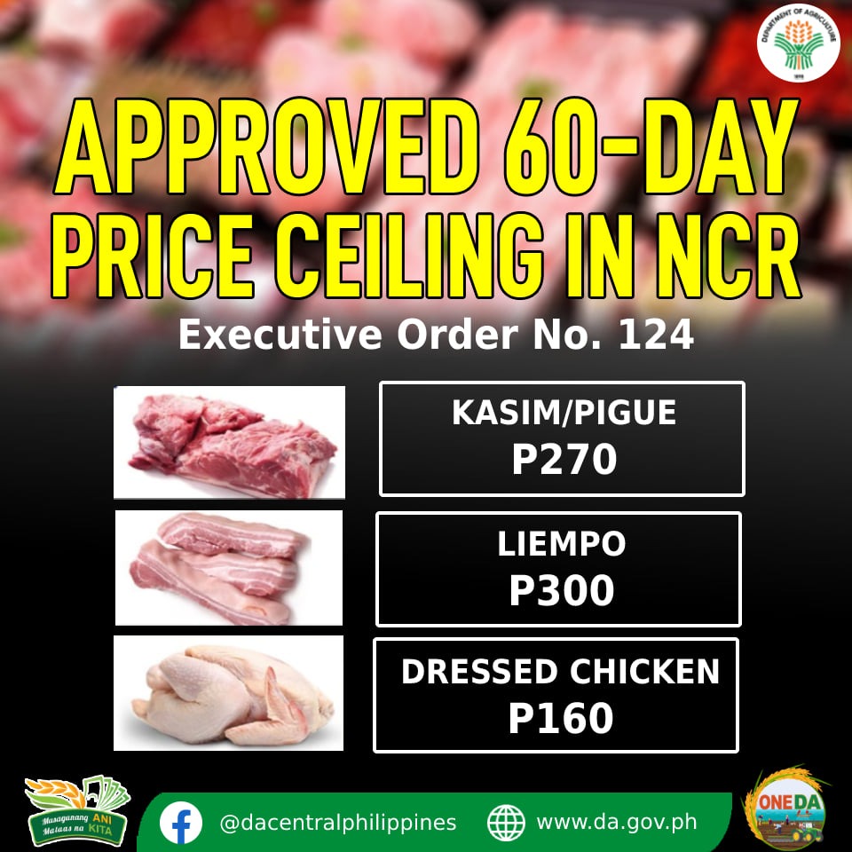 Approved 60 Day Price Ceiling Of Pork And Chicken In The Philippines