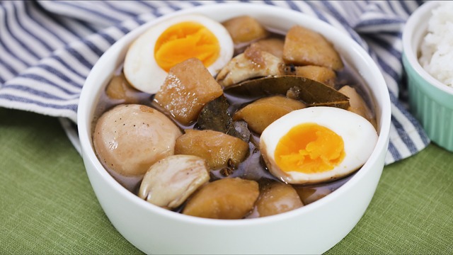 Adobo recipes are some of the easiest dishes to make but this vegetarian version is still deeply satisfying by using eggs and potatoes as the meat substitute.