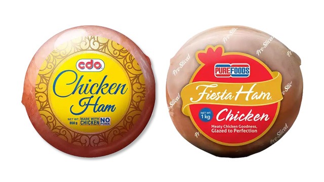 Chicken Ham: CDO chicken Ham and Purefoods Chinese Ham