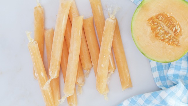 melon ice candy on a table