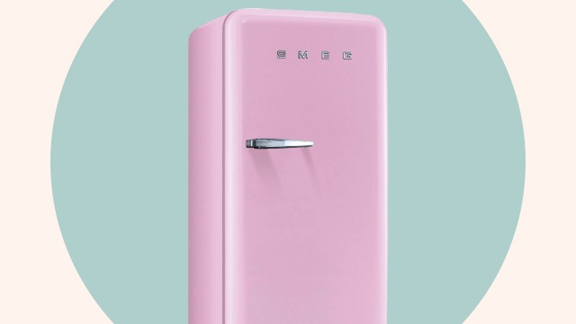 pretty pink fridge