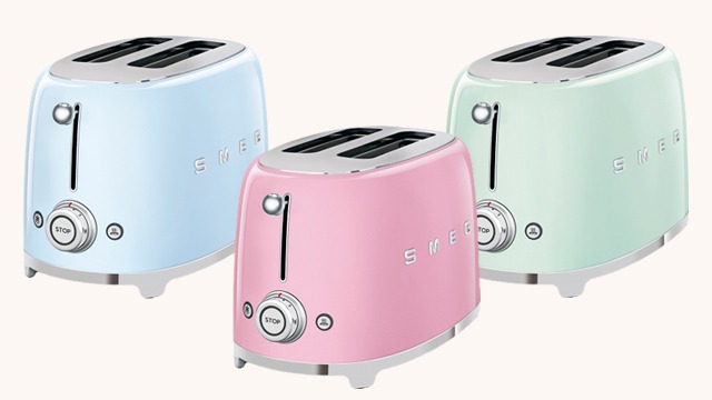  SMEG 2 Slice Retro Toaster (Pink): Home & Kitchen