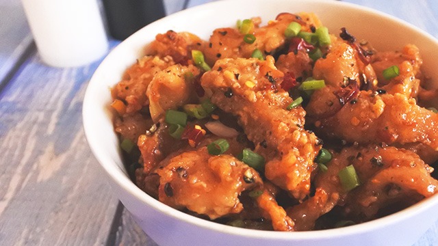 This black pepper chicken recipe is spicy and sweet, courtesy of the caramelized brown sugar.