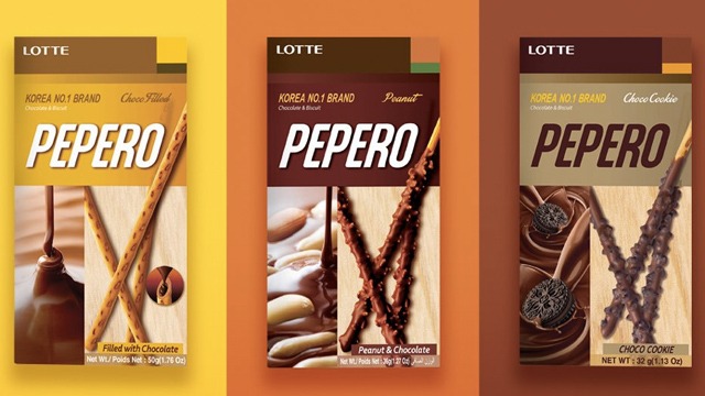 Different Pepero Flavors from Lotte