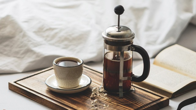 A coffee store press