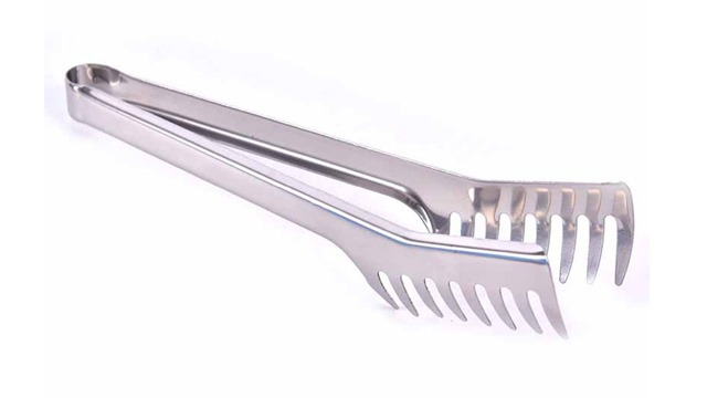 Stainless steel pasta / noodle tongs