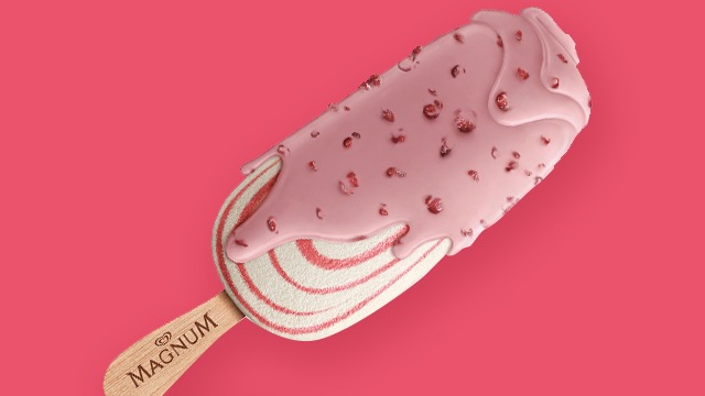magnum ice cream pink