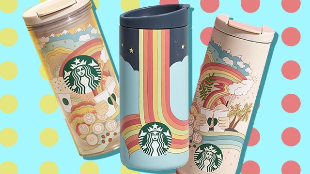 STARBUCKS PASTEL DESING, TUMBLER, BOTTLE DESING