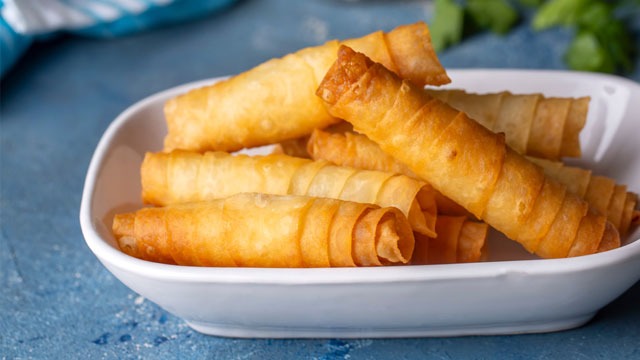 These are lumpia with cheese but made so that you get the best texture in every bite.