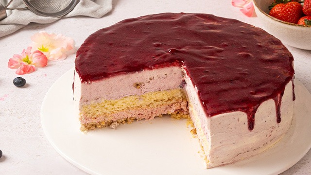 Conti's Triple Berry Mousse Cake