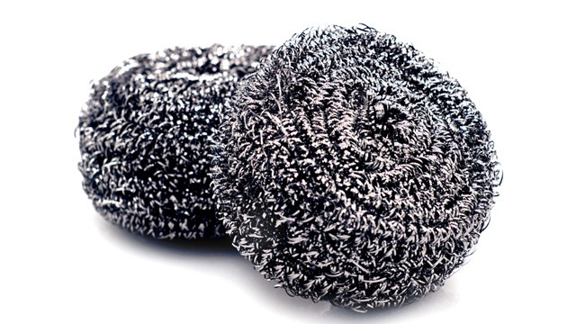 This Steel Wool Or Metal Scrubber Is For Cleaning Stains Off Pots And Pans