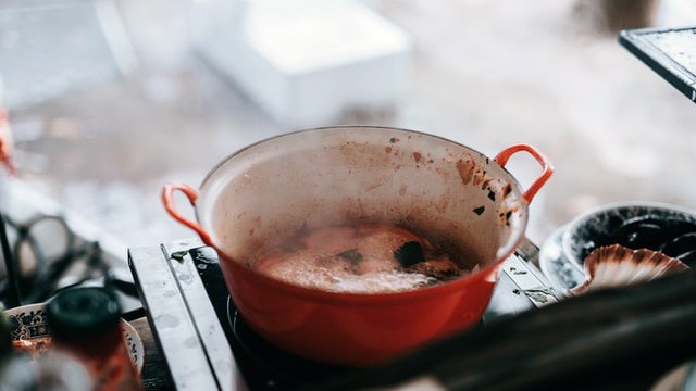 Do I just scrub with steel wool and water and then keep cooking on