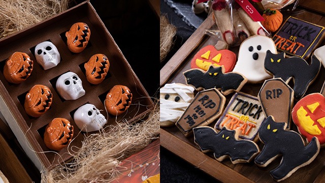 dreamplay spookfest halloween themed chocolate pralines and cookies