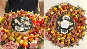 Charcuterie Box MNL now offers a charcuterie wreath, or the charcute-wreath, for P4,000.