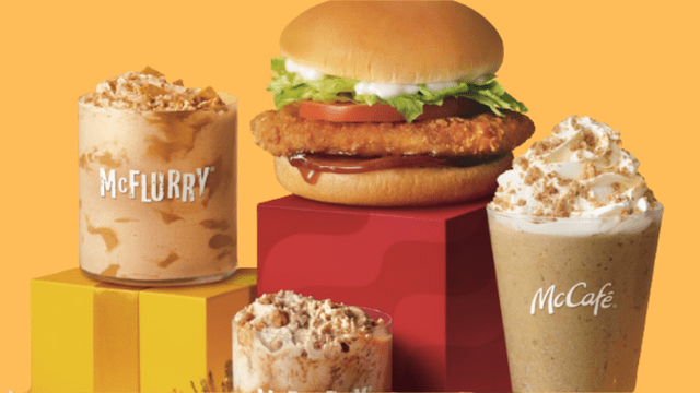 McDonald's launches McCrispy Hamonado Sandwich, Coffee Caramel McFlurry, Speculoos Cookie McFlurry, and Speculoos McFlurry Frappe.