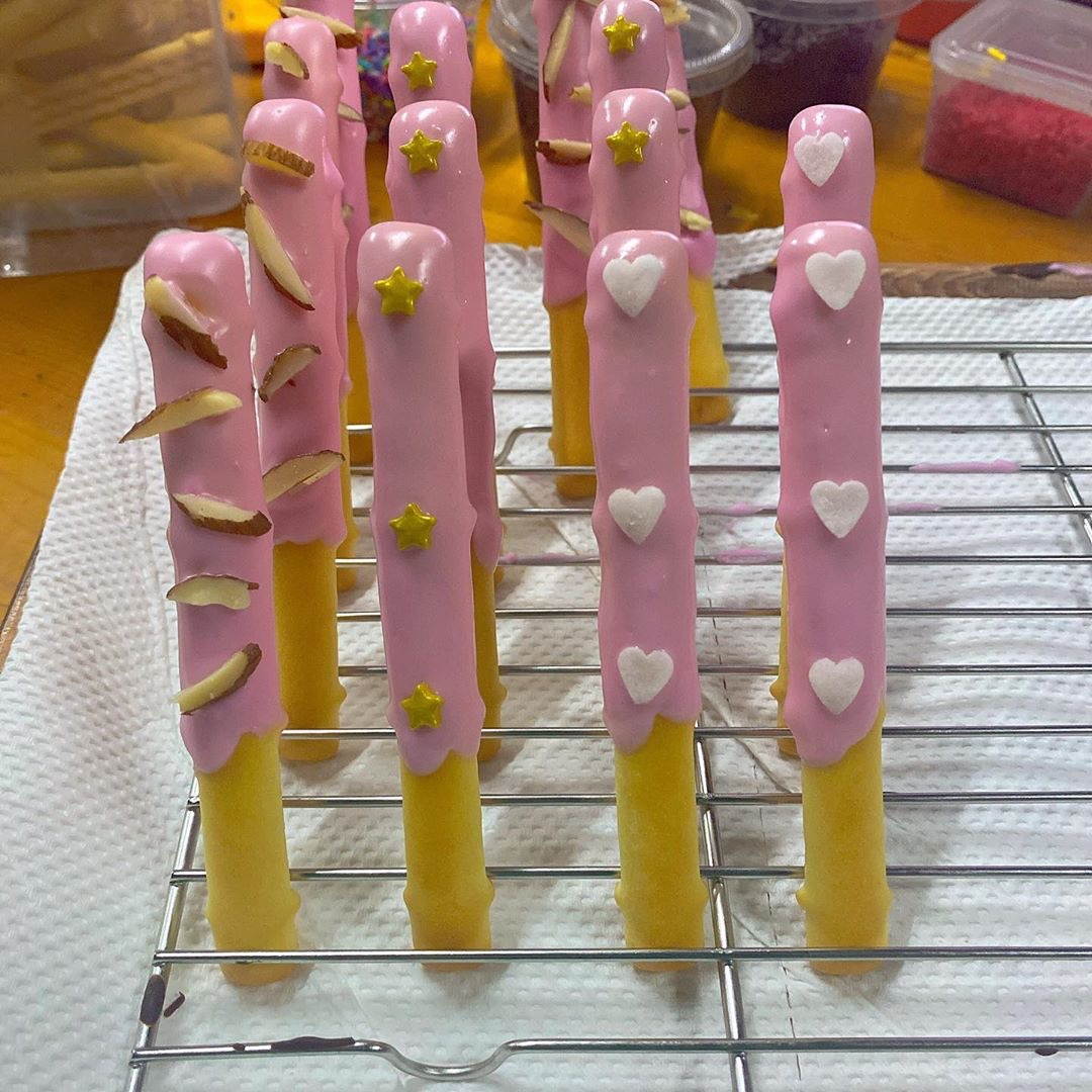 Pepero sticks with cute designs