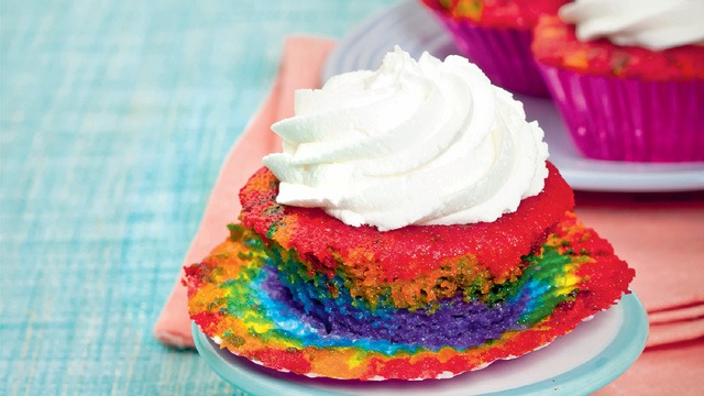 Rah Cha Chow: My Cream-Filled Rainbow Big Top Cupcake