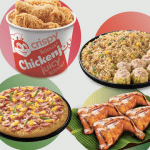 There are food courts around the Philippines where you can mix and match meals from Jollibee, Chowking, Mang Inasal, and Greenwich.