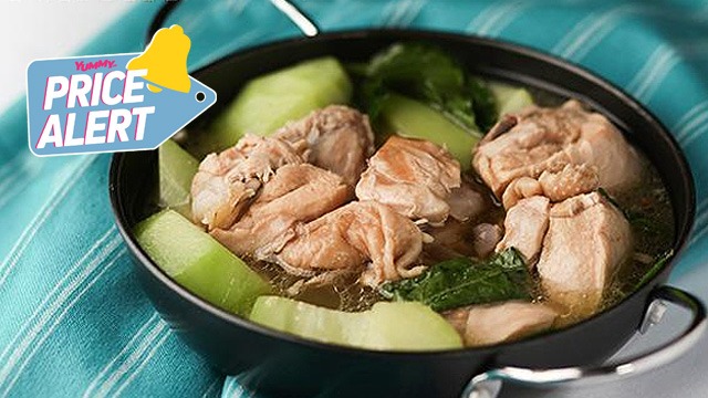 chicken tinola soup with chicken pieces, green papaya or sayote, and malunggay leaves price alert main image