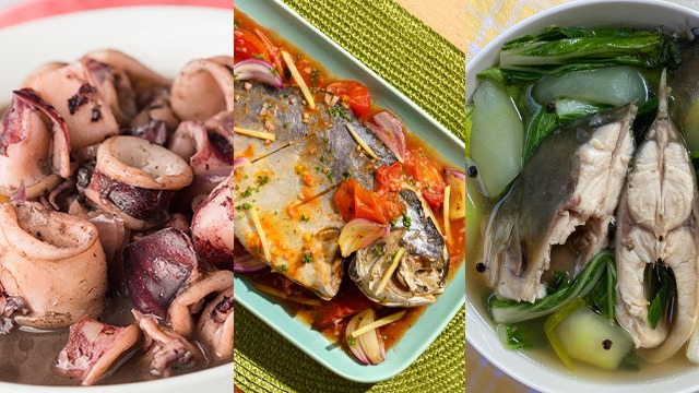 adobong pusit pinangat na pampano pesang isda fish and seafood recipes