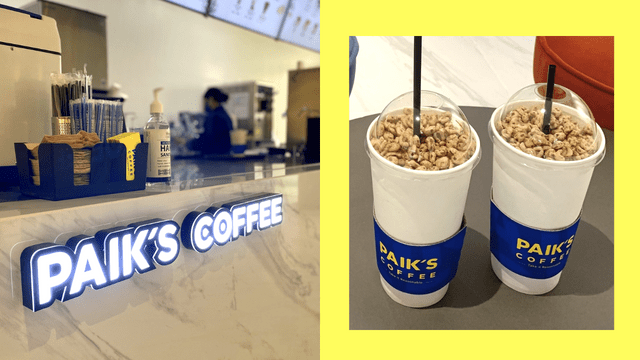 South Korea's famous Paik's Coffee coffee chain opens in the Philippines. The first-ever branch is in Glorietta 1, Makati City.