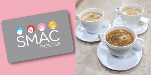 left: SM Prestige Lounge, right: tea and coffee