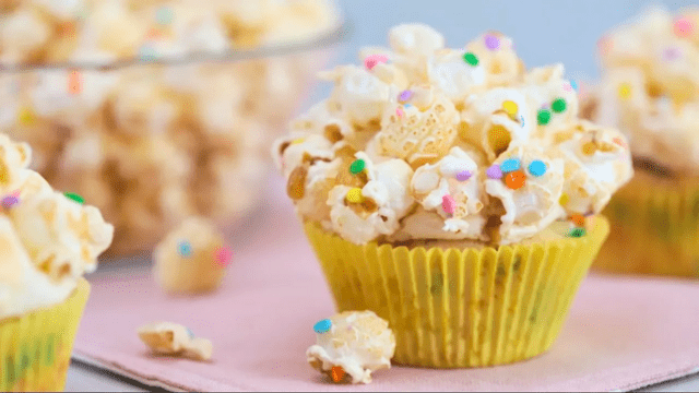 funfetti popcorn cupcakes