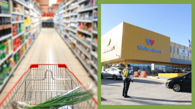 Left: supermarket, Right: Walter Mart