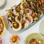 Grilled Seafood Platter With Atsuete-Calamansi Sauce Recipe image