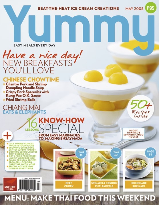 Yummy Magazine May 2008 Cover - Summer Mango Mousse