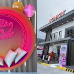 dunkin neon light and facade