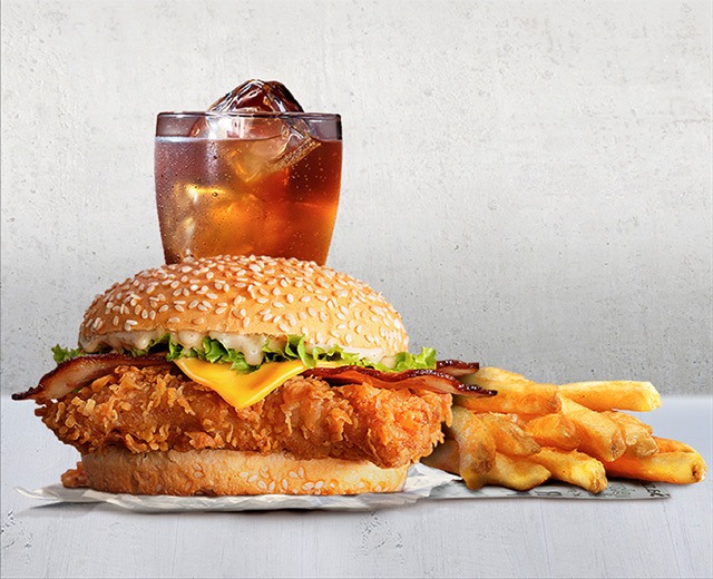 crispy chicken burger kfc