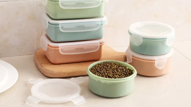 food containers with beans
