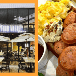 left: tthe food market manila facade; right: hungarian sausage