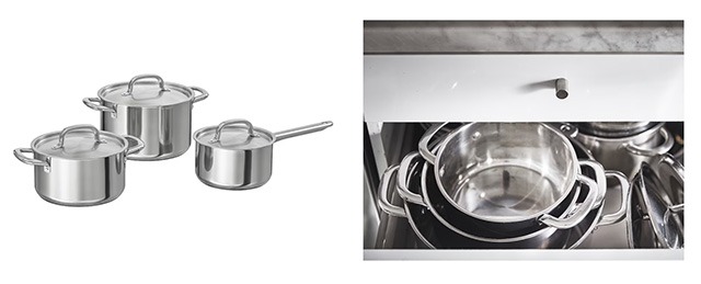 IKEA 365+ Cookware, set of 6, stainless steel - IKEA